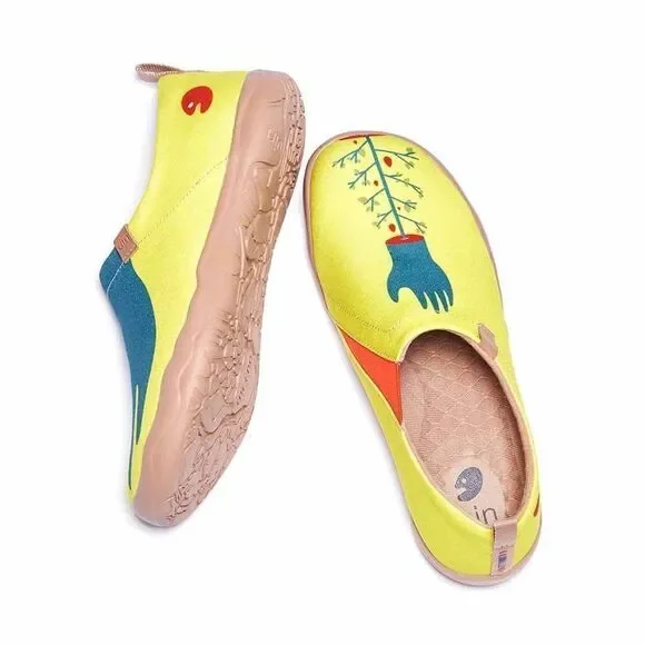 UIN Women's Canvas Slip-On Ladies Travel Shoes (Hands of Nature Toledo) No Box - Picture 5 of 9